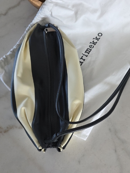 Marimekko Handbags - Marimekko Black and Cream Shoulder Bag with Slim Strap